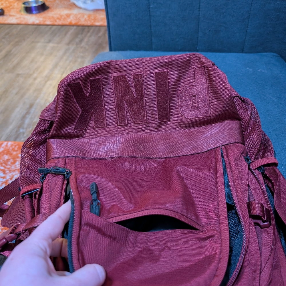 Victoria's Secret PINK- Collegiate bookbag- Ruby (maroon) - Picture 6 of 6
